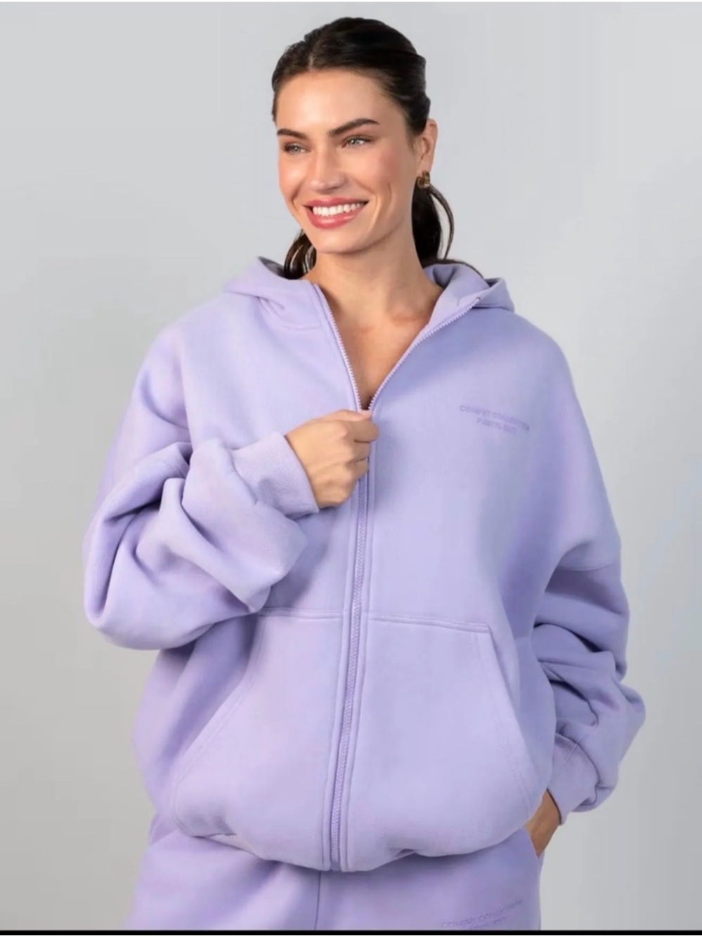 Comfrt Lavender Zip Up Hoodie Sz XL